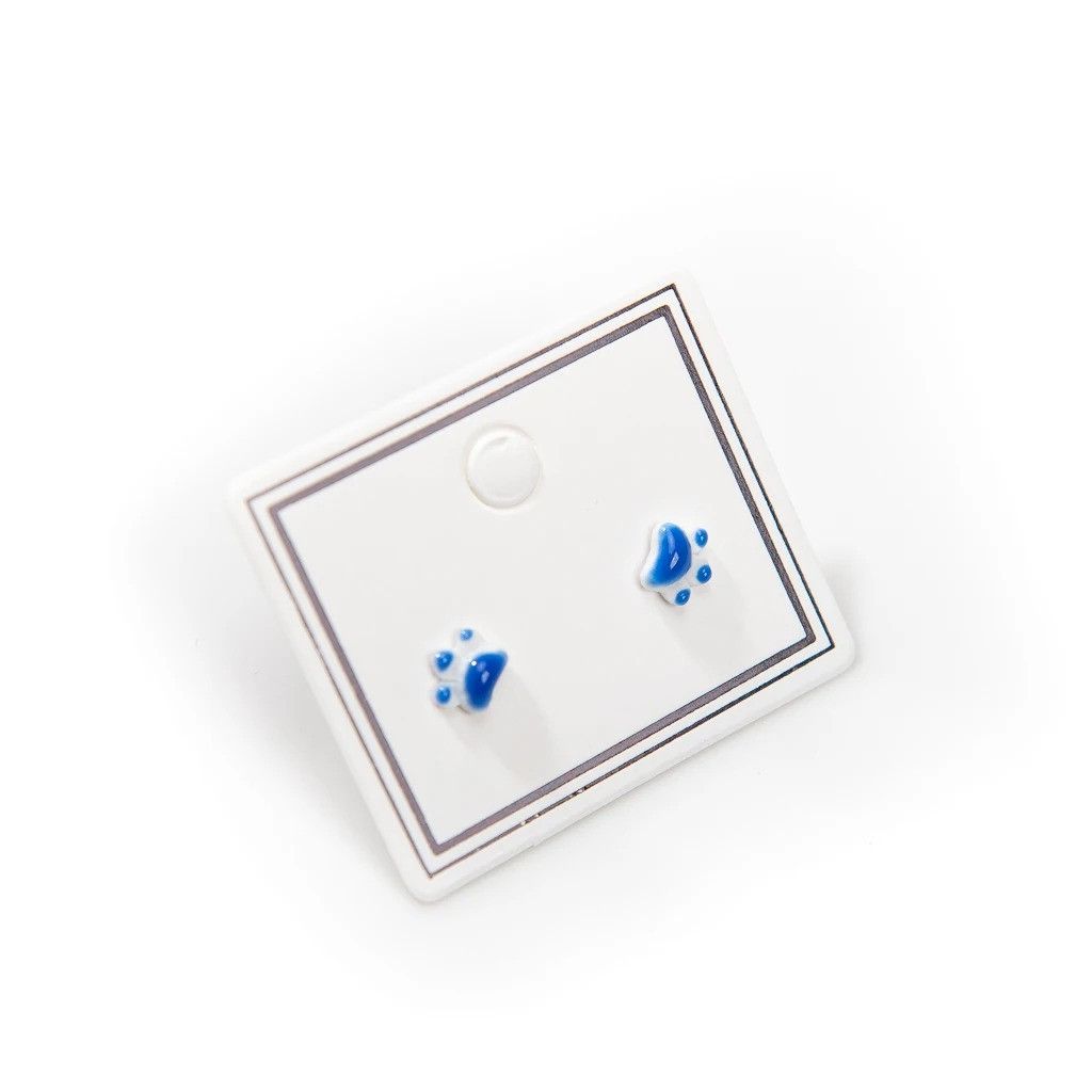 Jewelry Paw Stud Earrings Ceramic Ear Gift For Her Size ONE SIZE - 1 Preview