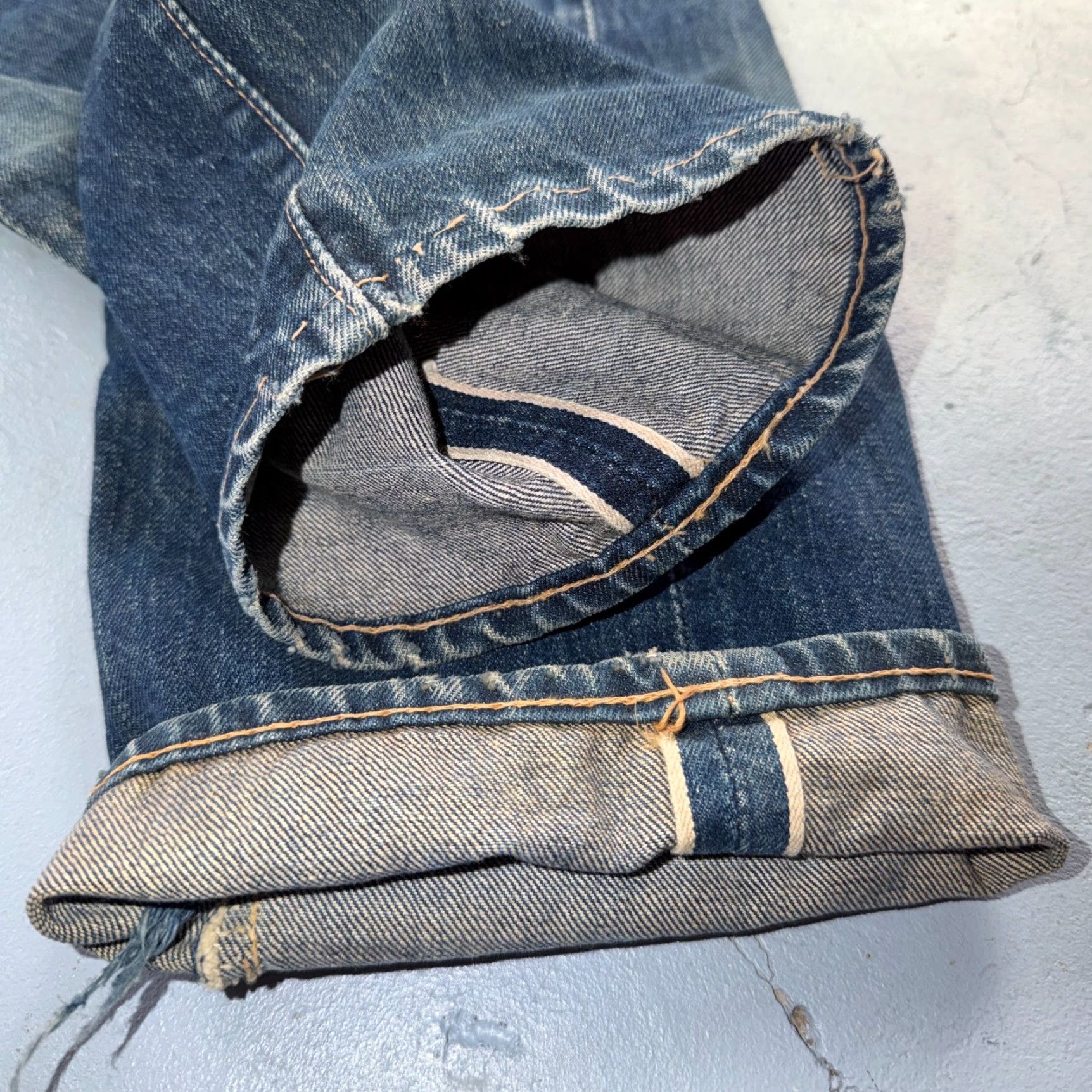 Levi's VINTAGE Levis 505 Big E 60s Redline Selvedge USA XX 1960s Jeans 501 Act 31x28 Mens Size US 31 - 4 Thumbnail