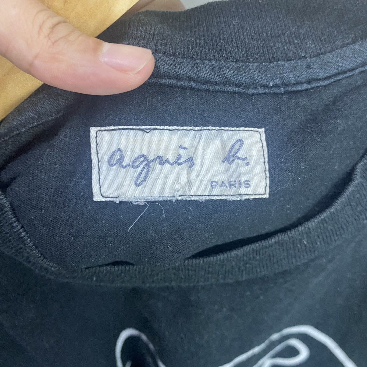 Japanese Brand × Vintage × agnes b. VINTAGE‼️Agnes b paris japanese brand big logo tshirts Size US XS / EU 42 / 0 - 8 Thumbnail