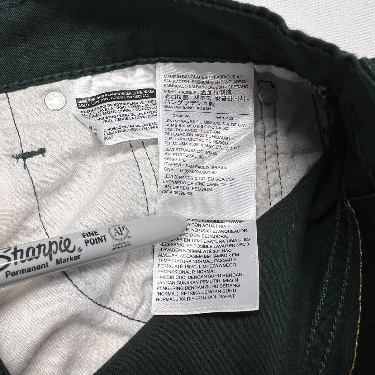Levi's Levis Pants Green 502 Regular Taper Fit Pants Preppy Y2K Size US 29 - 11 Thumbnail