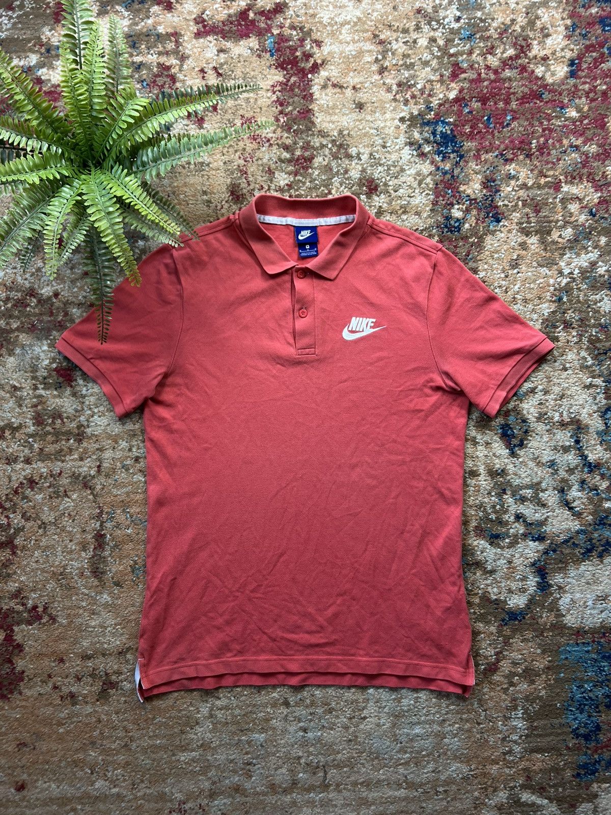 Nike × Vintage 90’s NIKE RETRO Y2K POLO T-SHIRT BIG SWOOSH LOGO Size US M / EU 48-50 / 2 - 1 Thumbnail