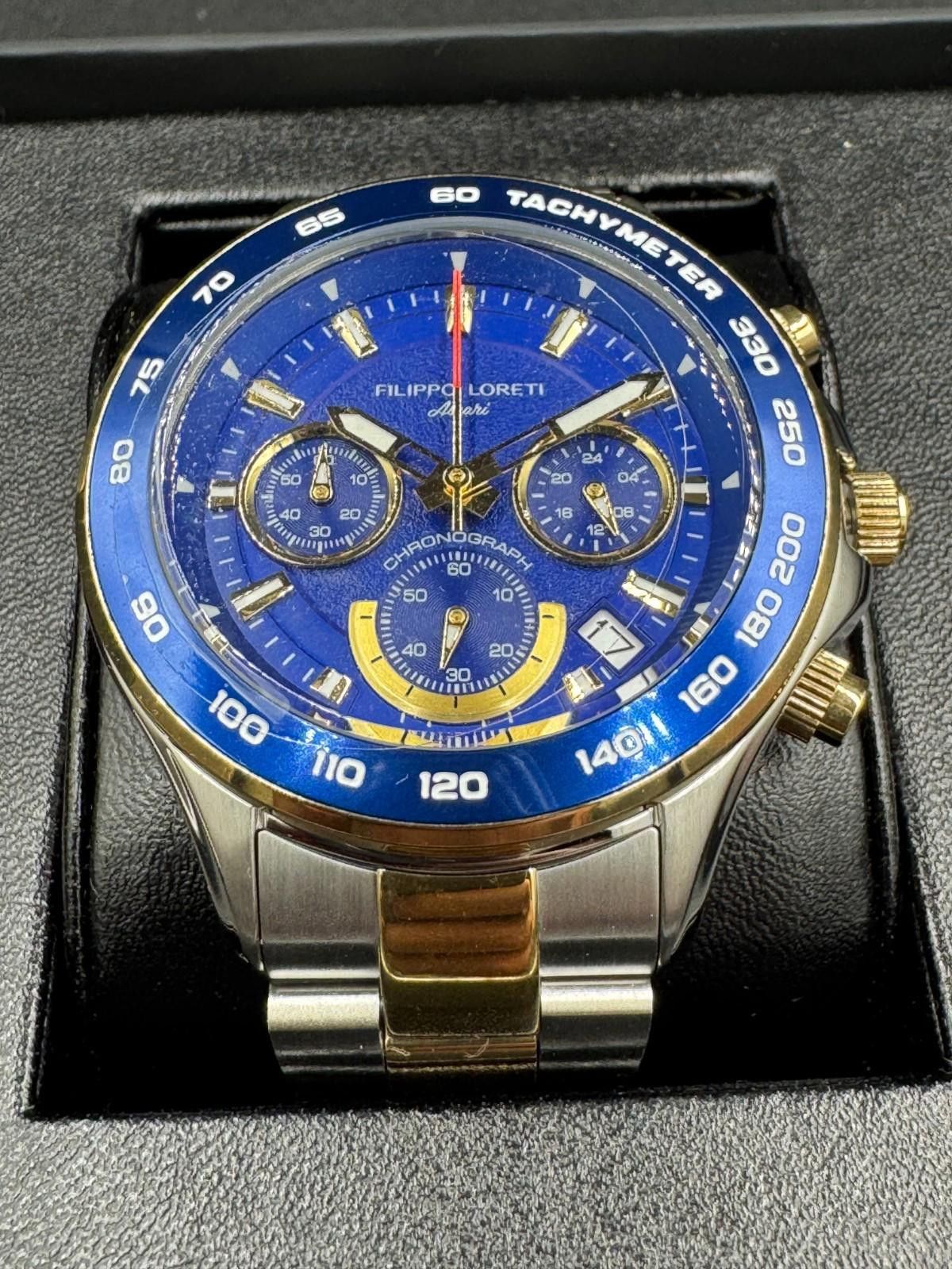 Other Filippo Loreti Ascari Monza Two Tone Blue Gold Steel Chronog Size ONE SIZE - 9 Thumbnail