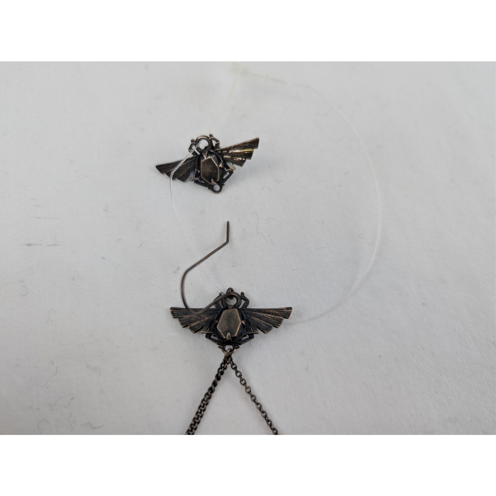 Ann Demeulemeester o1rshd1 Size: OS / Stone Beetle Earrings in Silver Size ONE SIZE - 3 Thumbnail