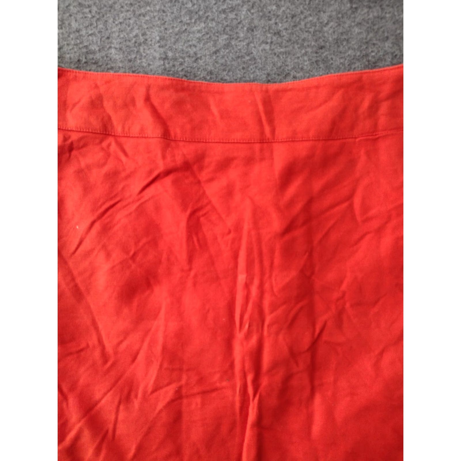 Merona Merona Red A-Line Skirt - Women - Size 6 - Lined - Back Zip - Slit - Short - Casual - Cotton/Polyester/Rayon Blend Size 28" / US 6 / IT 42 - 3 Thumbnail