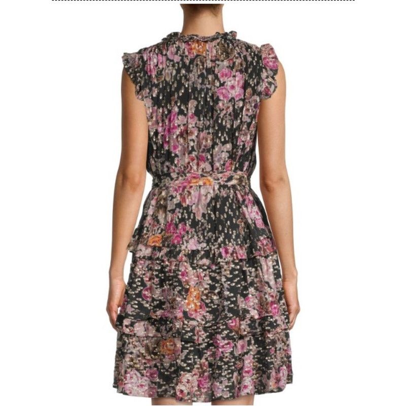 KOBI HALPERIN Kobi Halperin $648 Brook Black Gold Floral Mini Dress SZ XL Size XL / US 12-14 / IT 48-50 - 4 Thumbnail