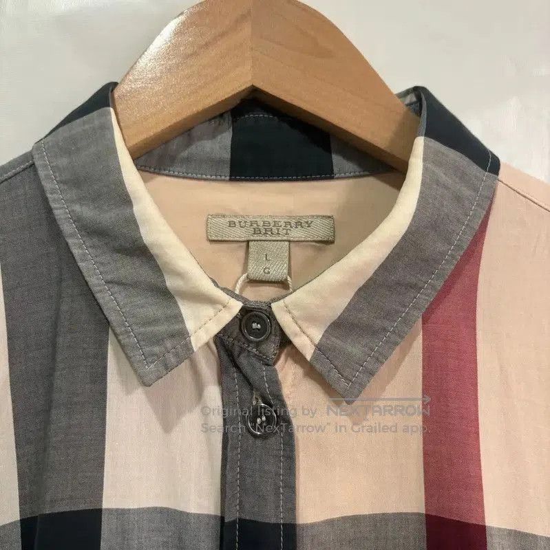 Burberry Burberry Color Block Cotton Shirt for Women. Size L / US 10 / IT 46 - 3 Thumbnail
