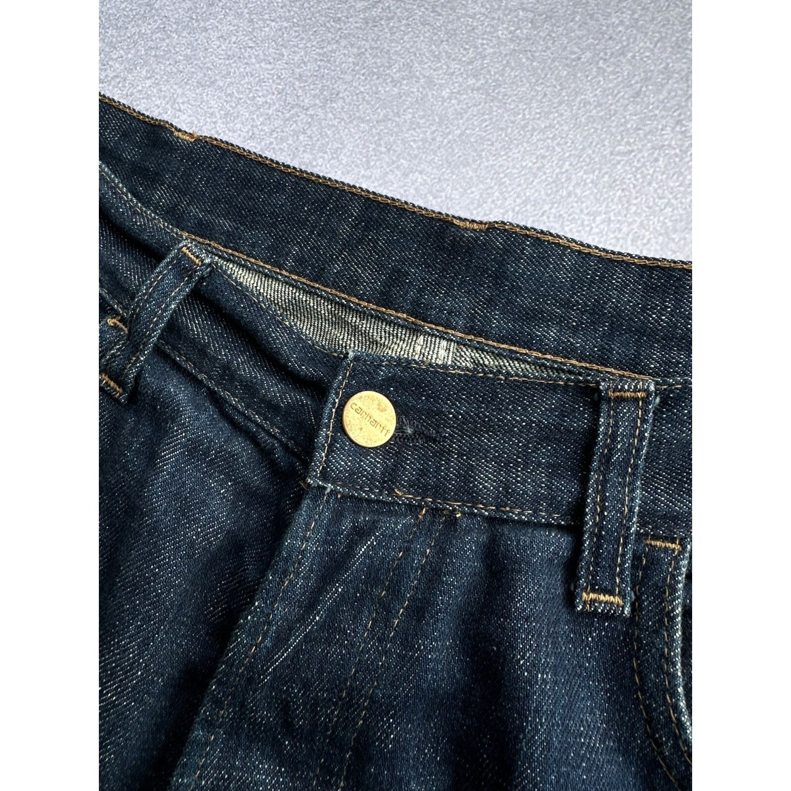 Carhartt VTG Carhartt Dirty Denim Baggy Staff Pant Jeans Size US 34 / EU 50 - 9 Thumbnail