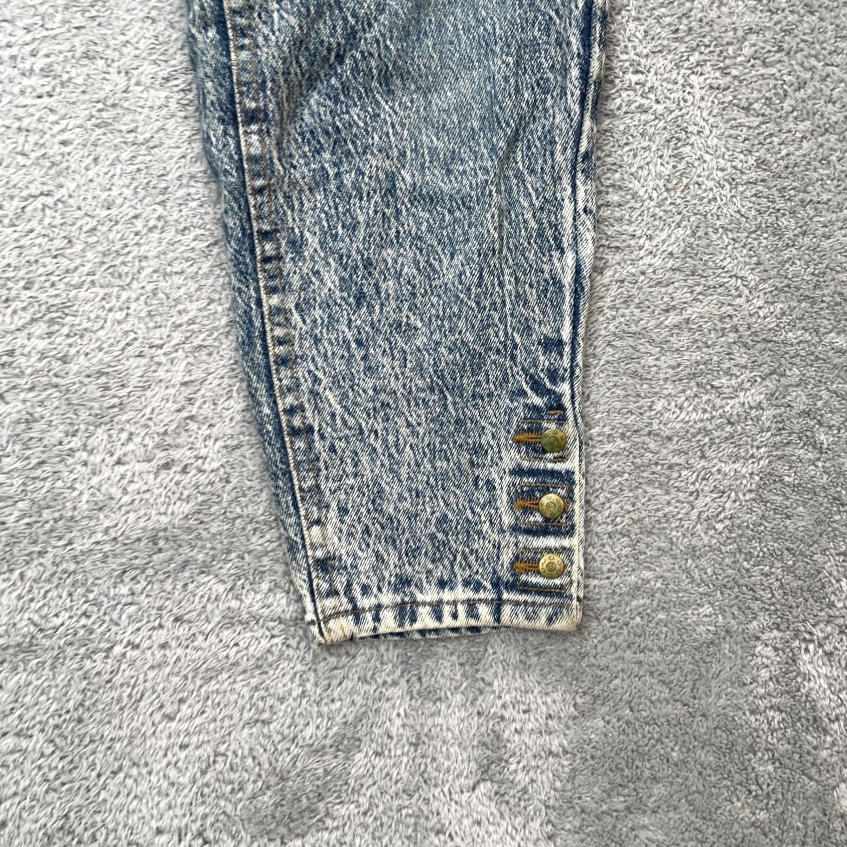 Lee VINTAGE Lee Jeans Womens 30x25 Blue Riders Tapered Leg Denim Cotton Acid Wash Jeans Womens Spring Fall Winter Summer Mens Girls Size 30" / US 8 / IT 44 - 3 Thumbnail