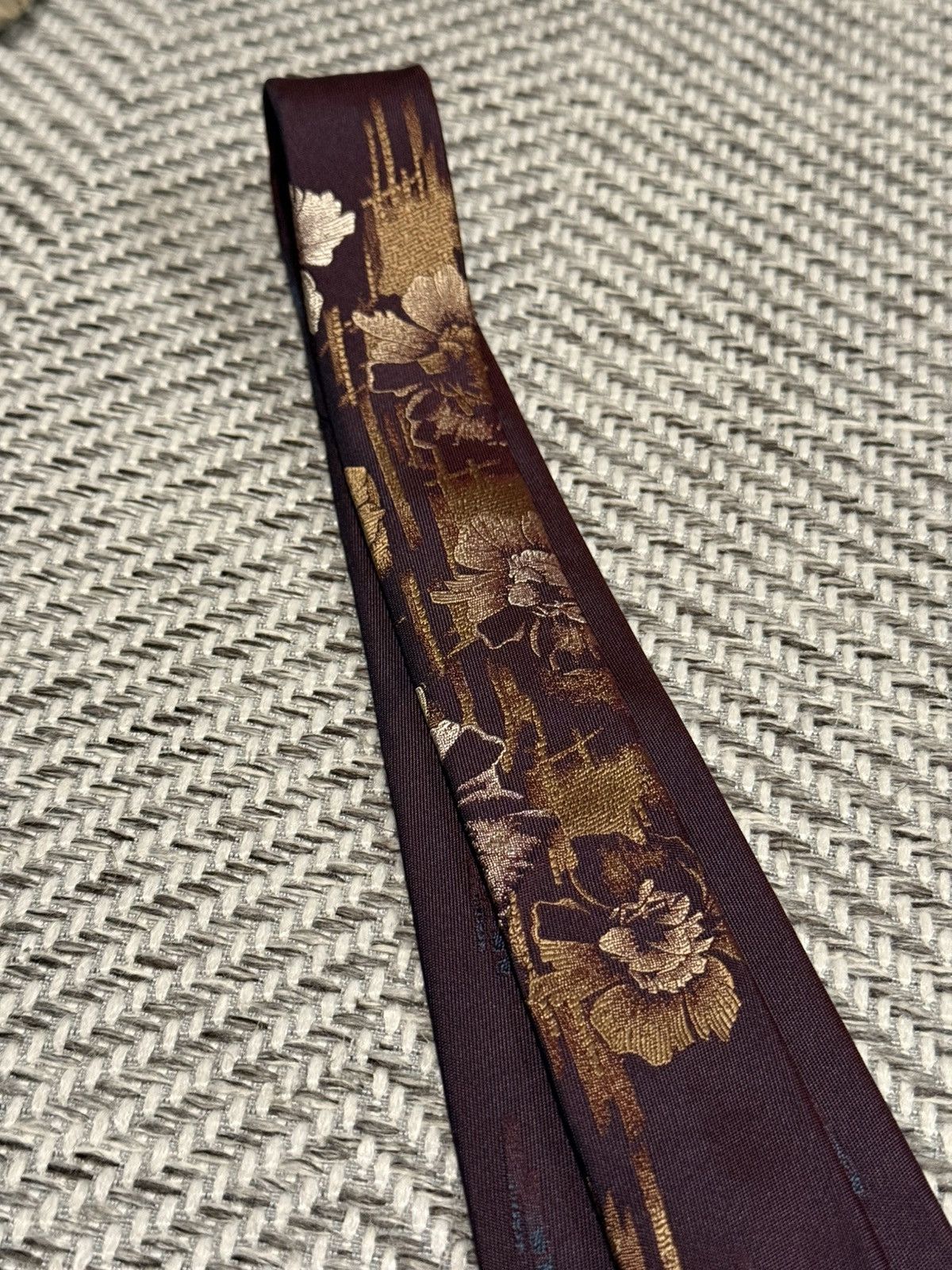 Jean Paul Gaultier JEAN PAUL GAULTIER HOMME Dark Pattern Burgundy COLOR TIE Size ONE SIZE - 6 Thumbnail