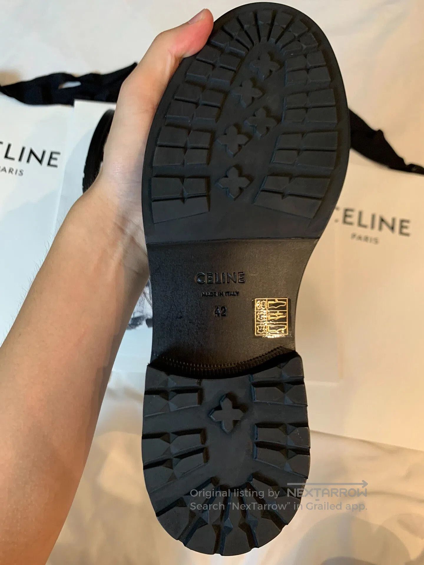 Celine Celine Show Print Combat Boots RA02. Size US 9 / EU 42 - 6 Thumbnail