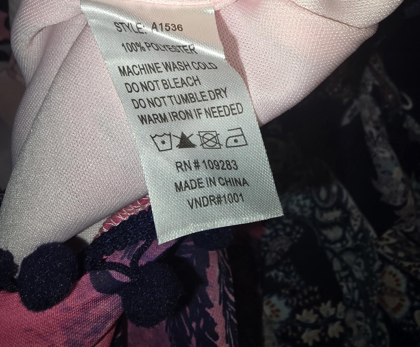 Designer Ocean Drive Pink Tropical Print Dress - Size M Size M / US 6-8 / IT 42-44 - 3 Thumbnail