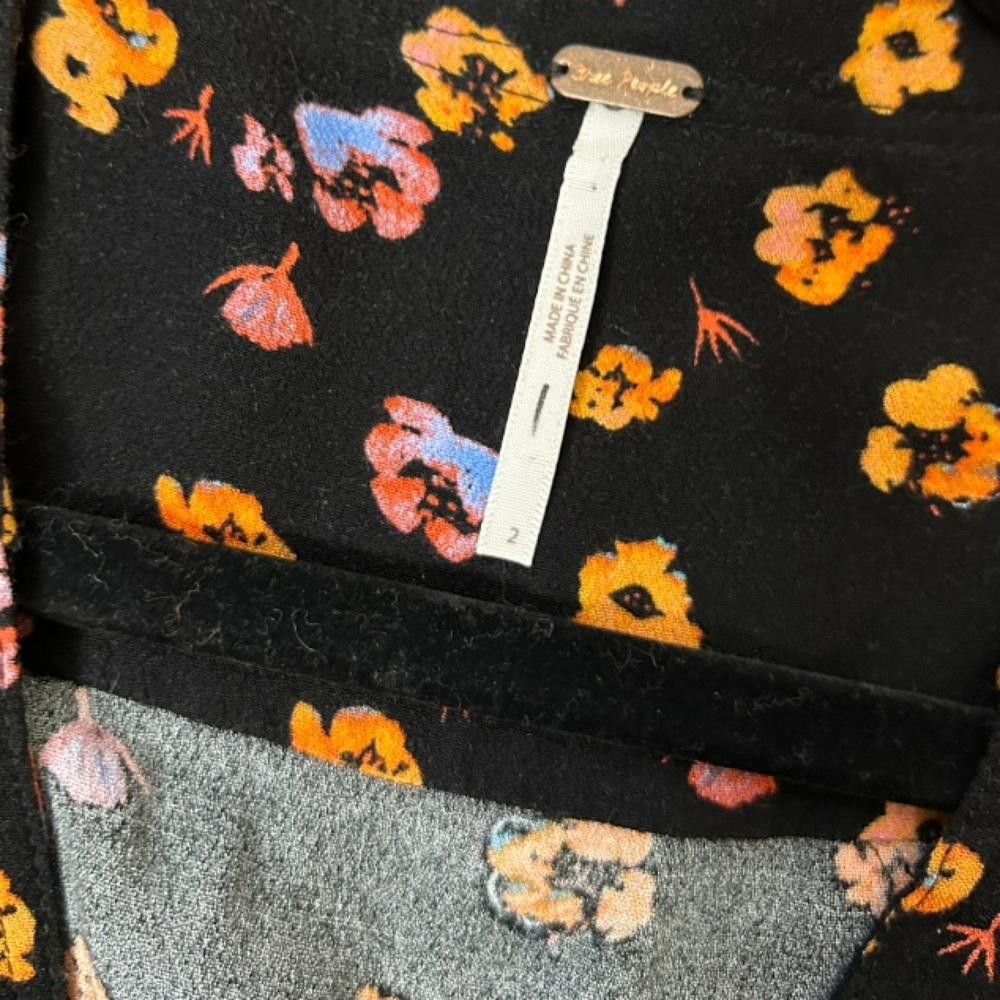 Free People Free People l L’amour Floral Printed Black Combo Romper 2 Size 26" / US 2 / IT 38 - 9 Thumbnail