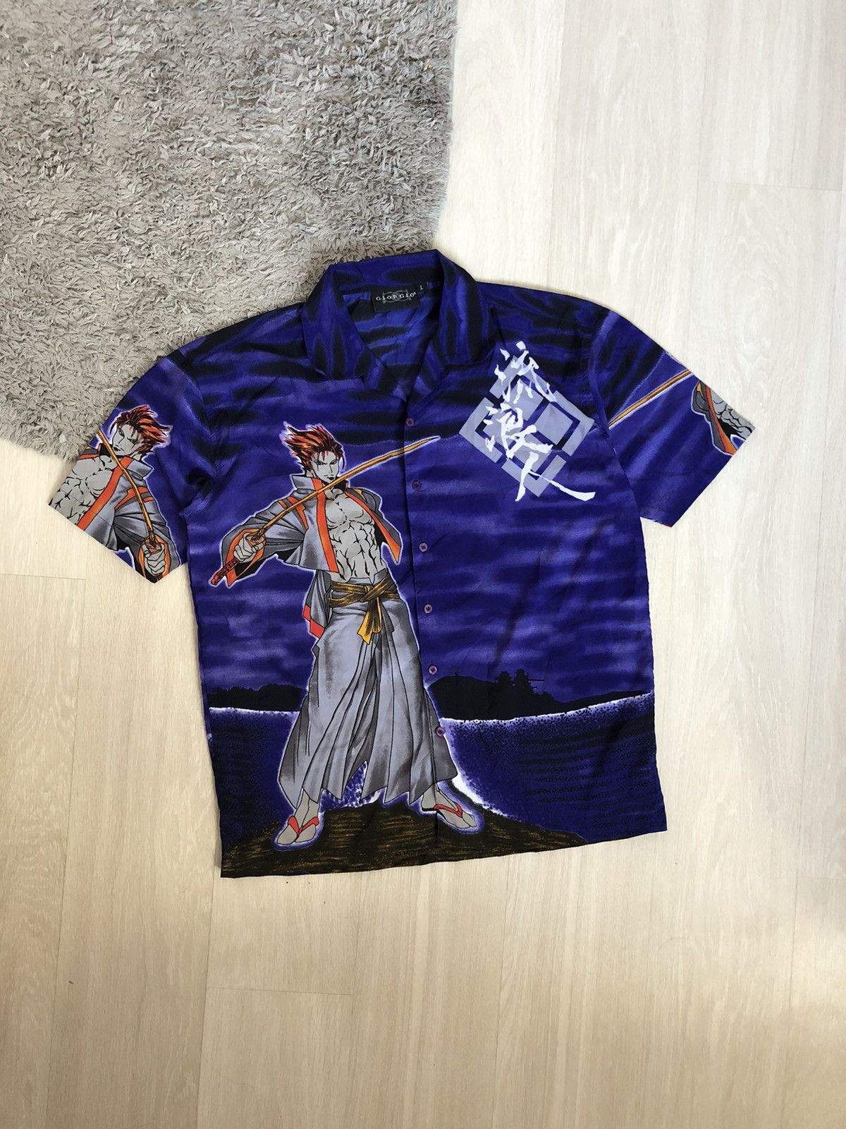 Japanese Brand × Vintage Vintage Crazy Shirts Samurai Anime Full Print Y2K Shirt Size US L / EU 52-54 / 3 - 1 Thumbnail