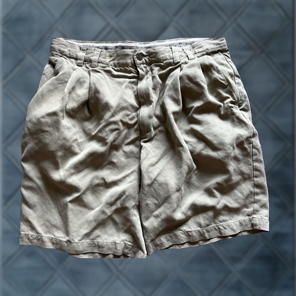 Tommy Bahama Tommy Bahama Shorts Adult 35 Beige Chino Pleated Relaxed Fit Mens Size US 35 - 1 Thumbnail