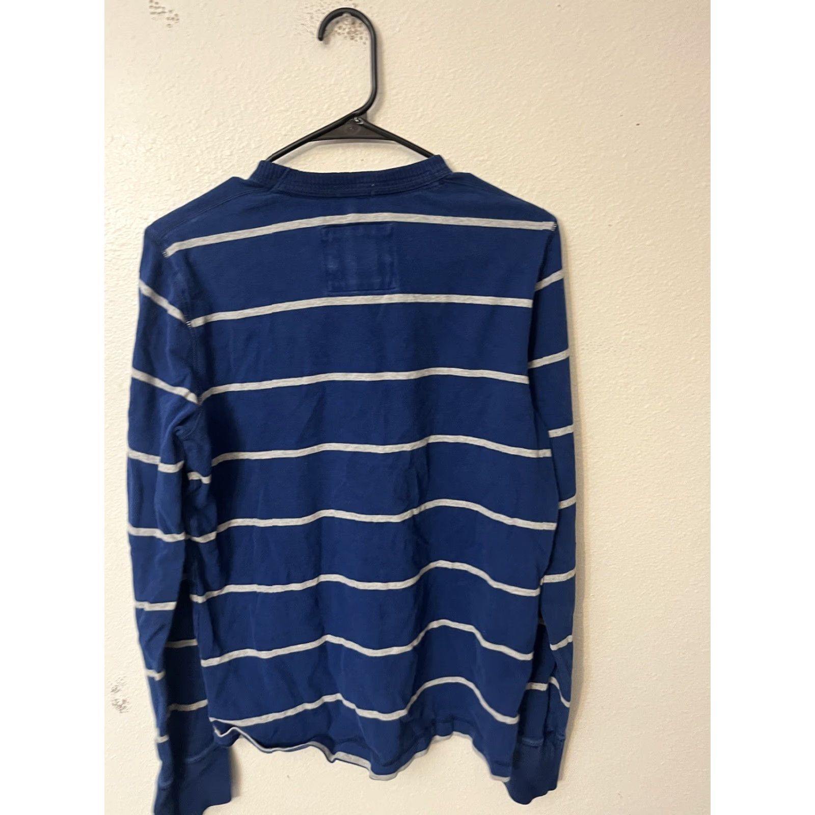 Abercrombie & Fitch VINTAGE Abercrombie & Fitch Men's Long Sleeve Sweater Crew Neck Striped Blue White Adult Large Preppy Size US L / EU 52-54 / 3 - 2 Thumbnail