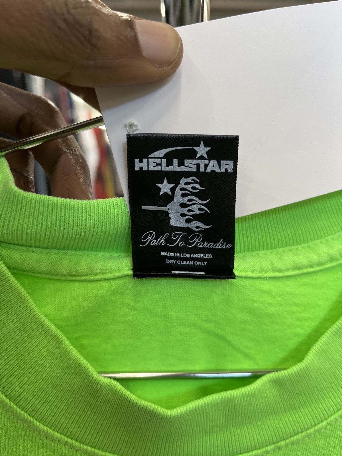HELLSTAR Jesus Emblem Tee Lime Green Size US M / EU 48-50 / 2 - 4 Thumbnail