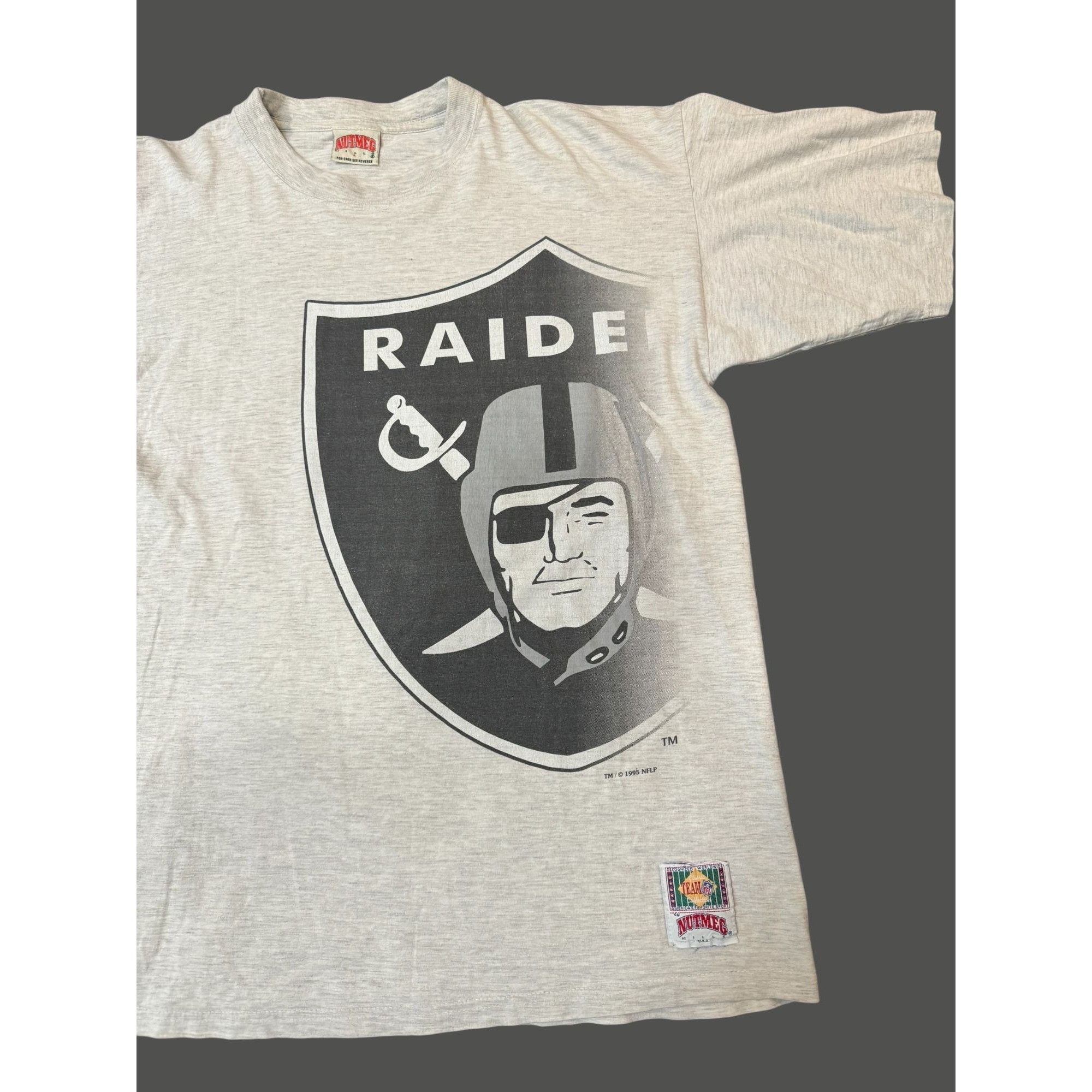 Nutmeg 1995 Nutmeg Oakland Raider T-Shirt Size US L / EU 52-54 / 3 - 3 Thumbnail