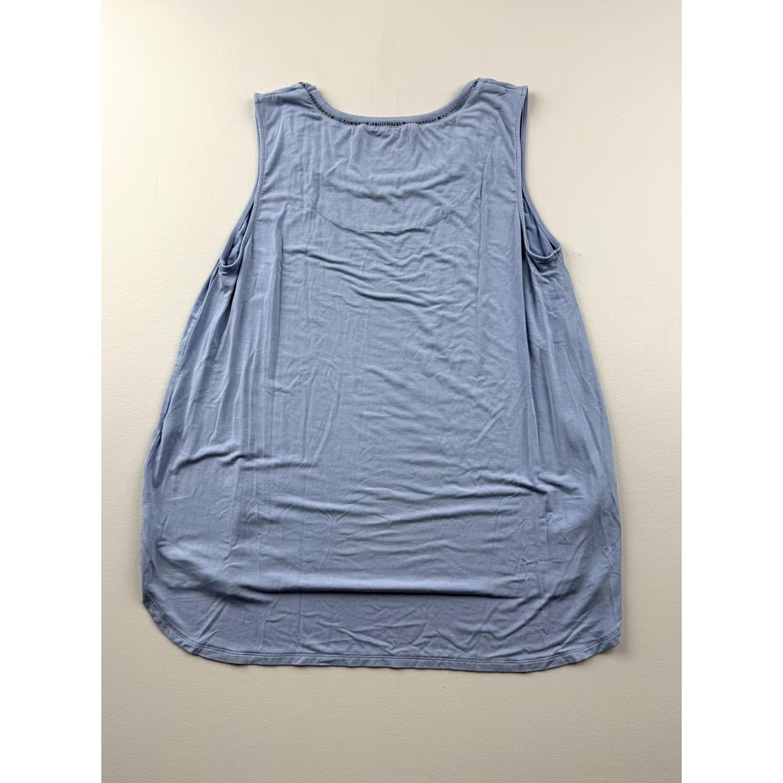Soft Surroundings Soft Surroundings Womens Large Blue Scoop Neck Sleeveless Tunic Tank Top Size L / US 10 / IT 46 - 2 Thumbnail