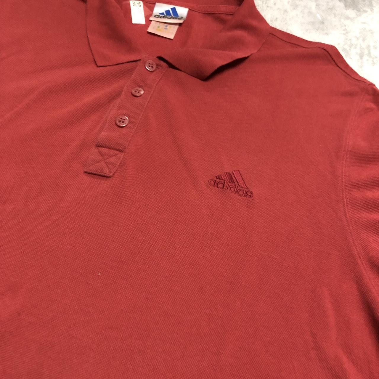 Adidas Burgundy Adidas polo shirt polo Size US M / EU 48-50 / 2 - 2 Thumbnail