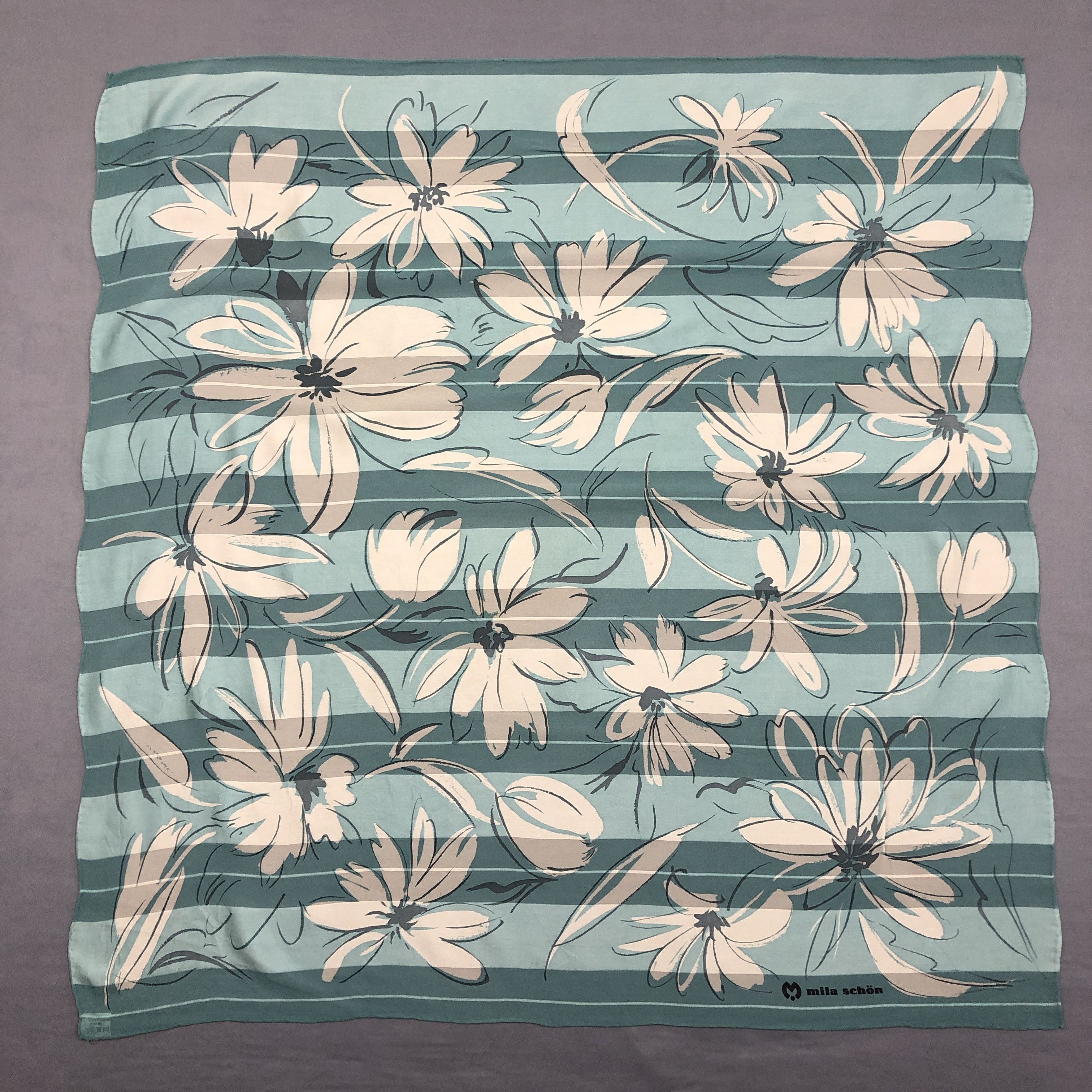 Mila Schon Vintage Mila Schon SILK Scarf Twill Stole Wraps Scarves Size ONE SIZE - 1 Thumbnail