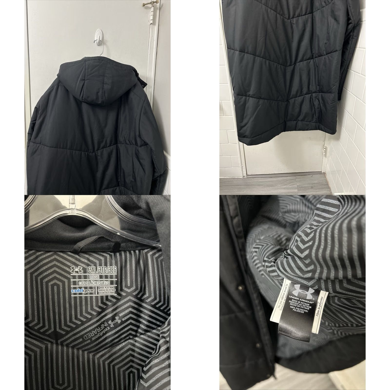 Under Armour Under Armour ColdGear Infrared Parka Jacket Mens 3XL Black Boston College Puffer Size US XXL / EU 58 / 5 - 8 Thumbnail