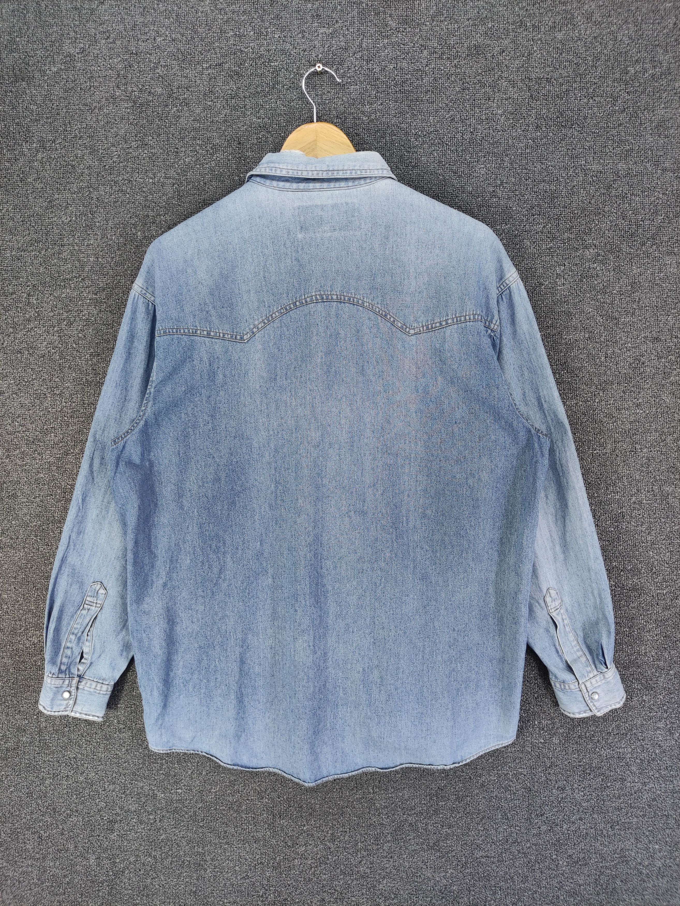 Japanese Brand Vintage Sea Hop Soft Denim Snap Button Long Sleeve Size US L / EU 52-54 / 3 - 6 Thumbnail