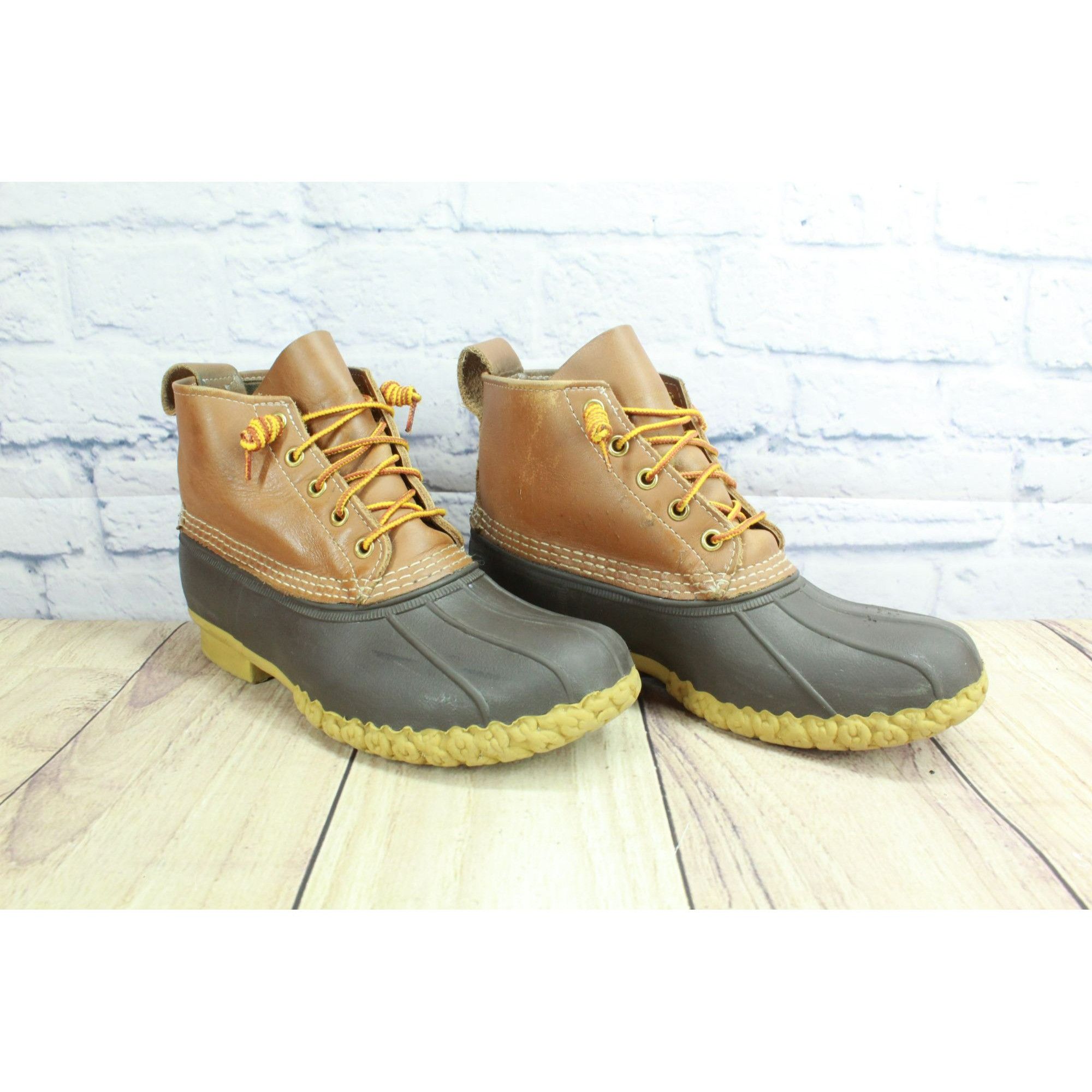 L.L. Bean × Leather LL Bean Women's Unlined Ankle Duck Boots Size US 9 / IT 39 - 3 Thumbnail