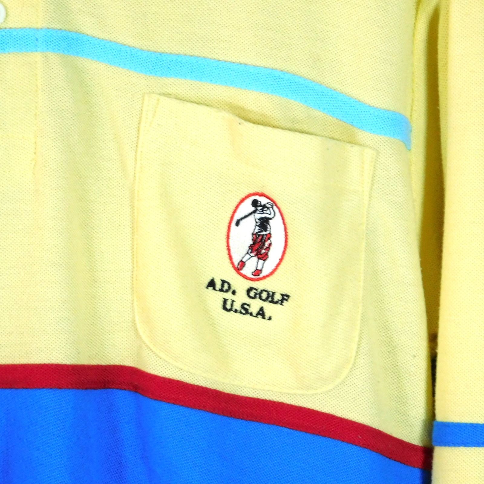 PGA Tour 80s AD Golf Long Sleeve Polo Shirt Size M Pastel Color Block Size US M / EU 48-50 / 2 - 5 Thumbnail