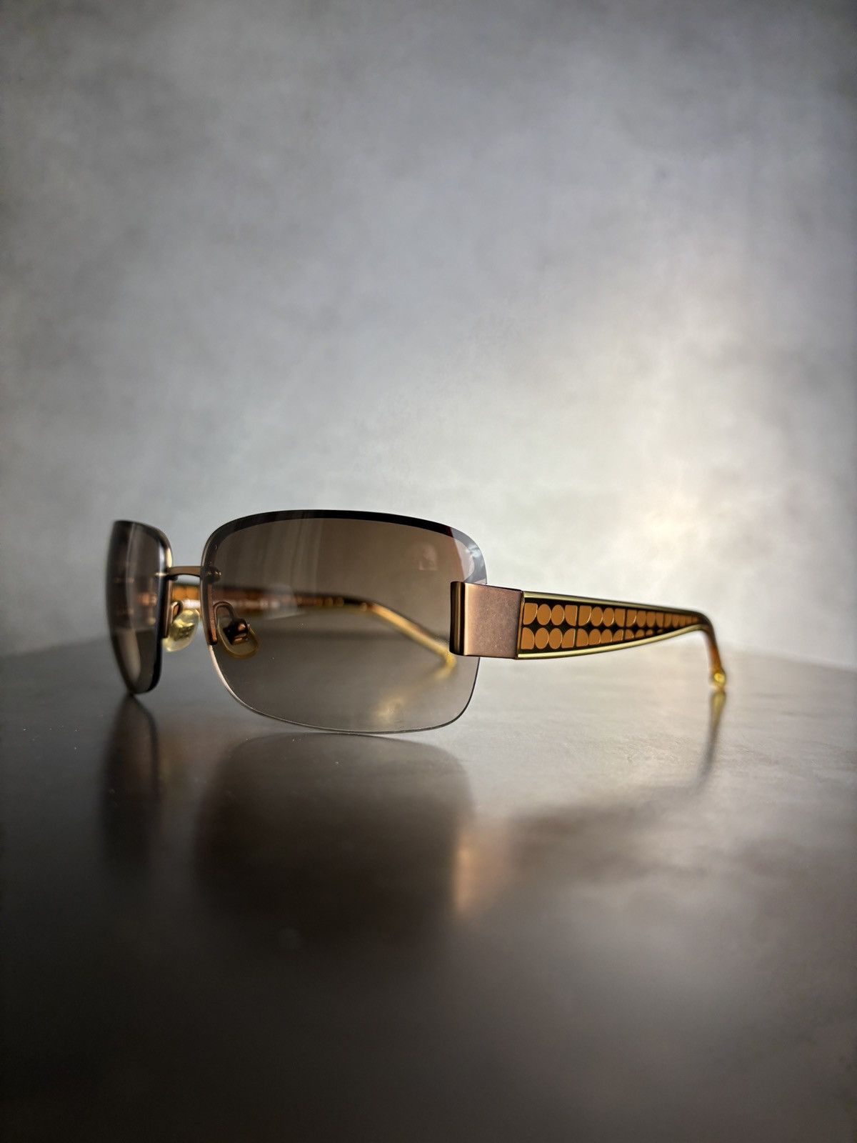 Designer × Other Kate Spade Sunglasses 2000s Gold Buffs Rimless Y2K Designer Size ONE SIZE - 15 Thumbnail