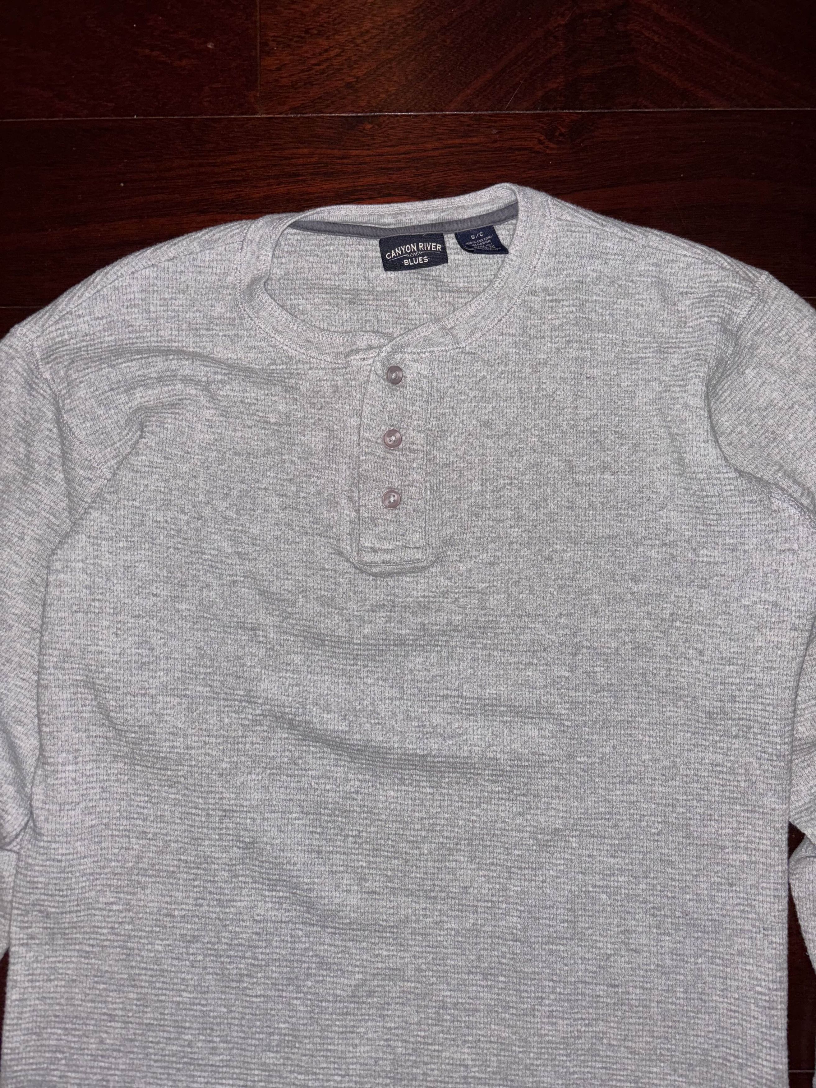 Vintage Y2K Canyon River Blues Gray Henley Button Up Shirt Size US S / EU 44-46 / 1 - 2 Thumbnail