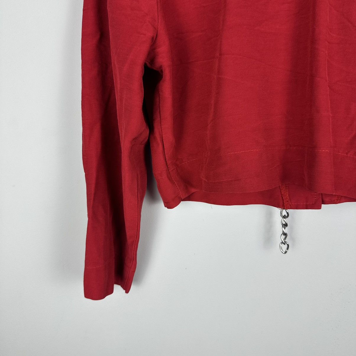 Sandro Vintage Rare Sandro 80’s Red Napaleon Cropped Blazer Size M / US 6-8 / IT 42-44 - 21 Thumbnail