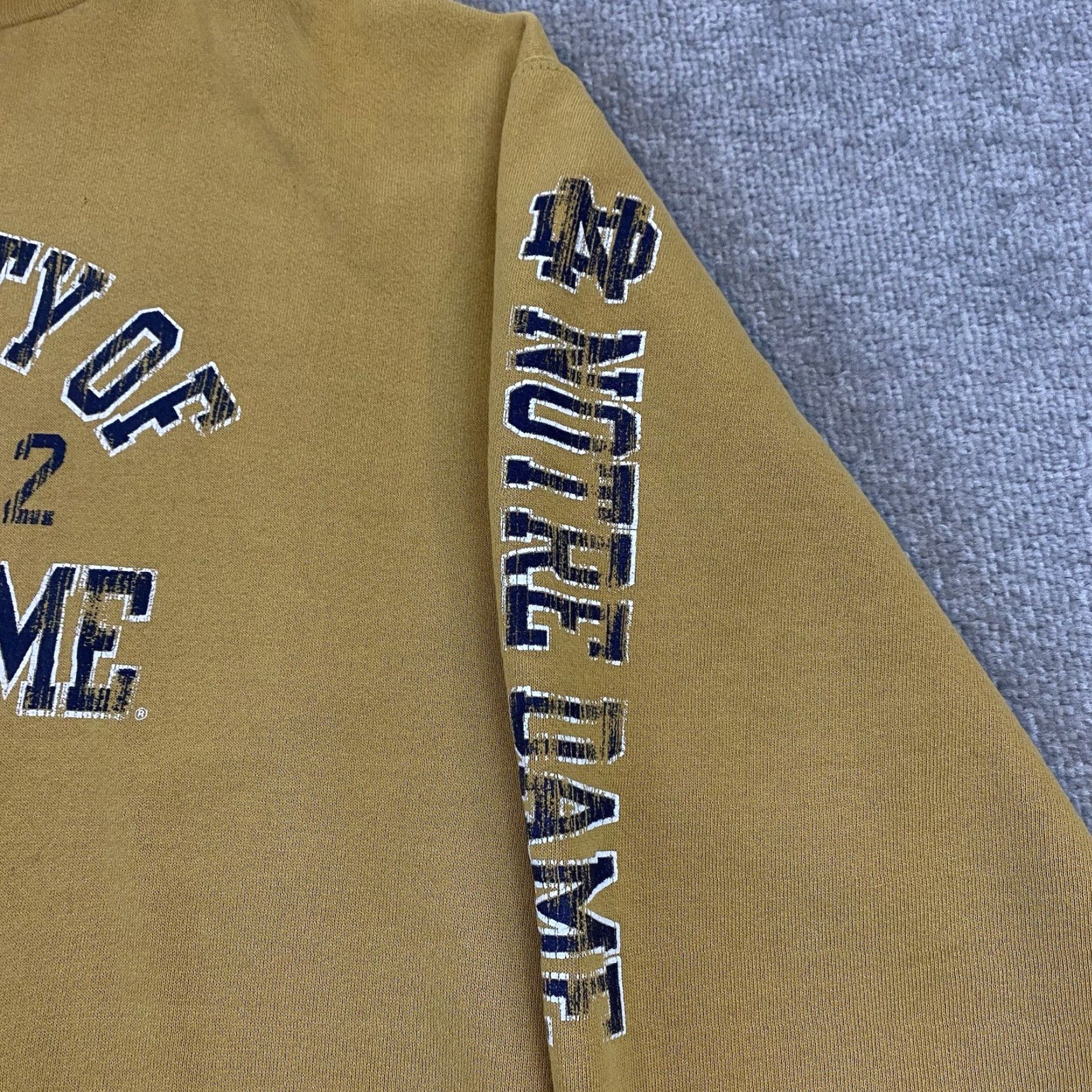 Russell Athletic NOTRE DAME Sweatshirt Mens Large Brown Russell Athletics Hoodie Jacket Irish Y2K Size US L / EU 52-54 / 3 - 3 Thumbnail
