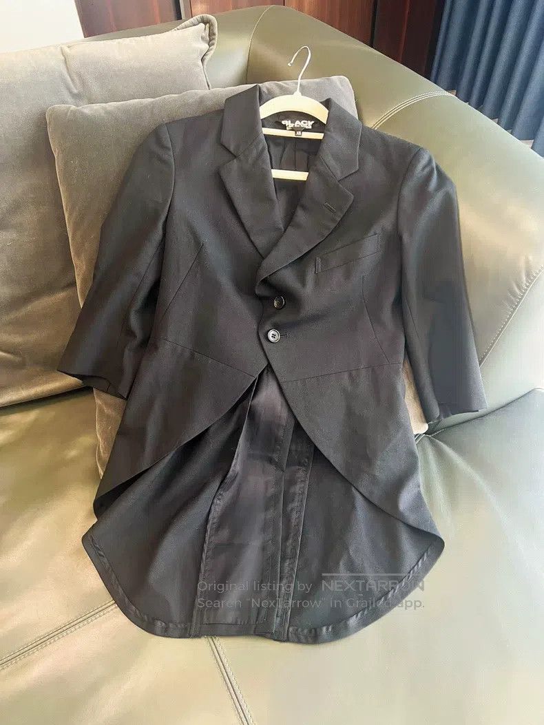 Comme des Garcons Comme des Garcons Mid-Sleeve Black Tuxedo Blazer Size XS / US 0-2 / IT 36-38 - 1 Thumbnail
