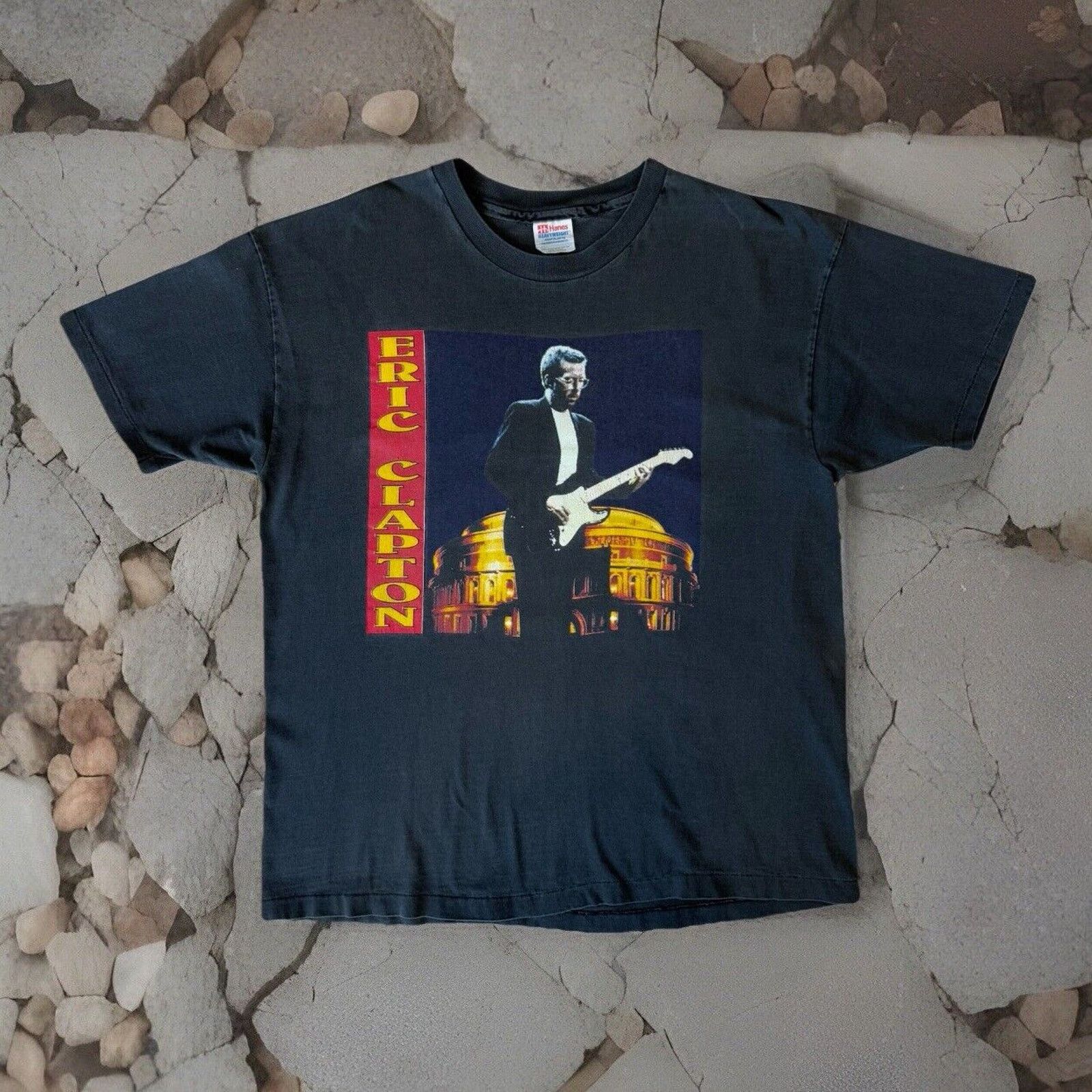 Band Tees × Vintage Vintage Eric Clapton Shirt XL Black 90s Rock Made in USA Size US XL / EU 56 / 4 - 1 Thumbnail