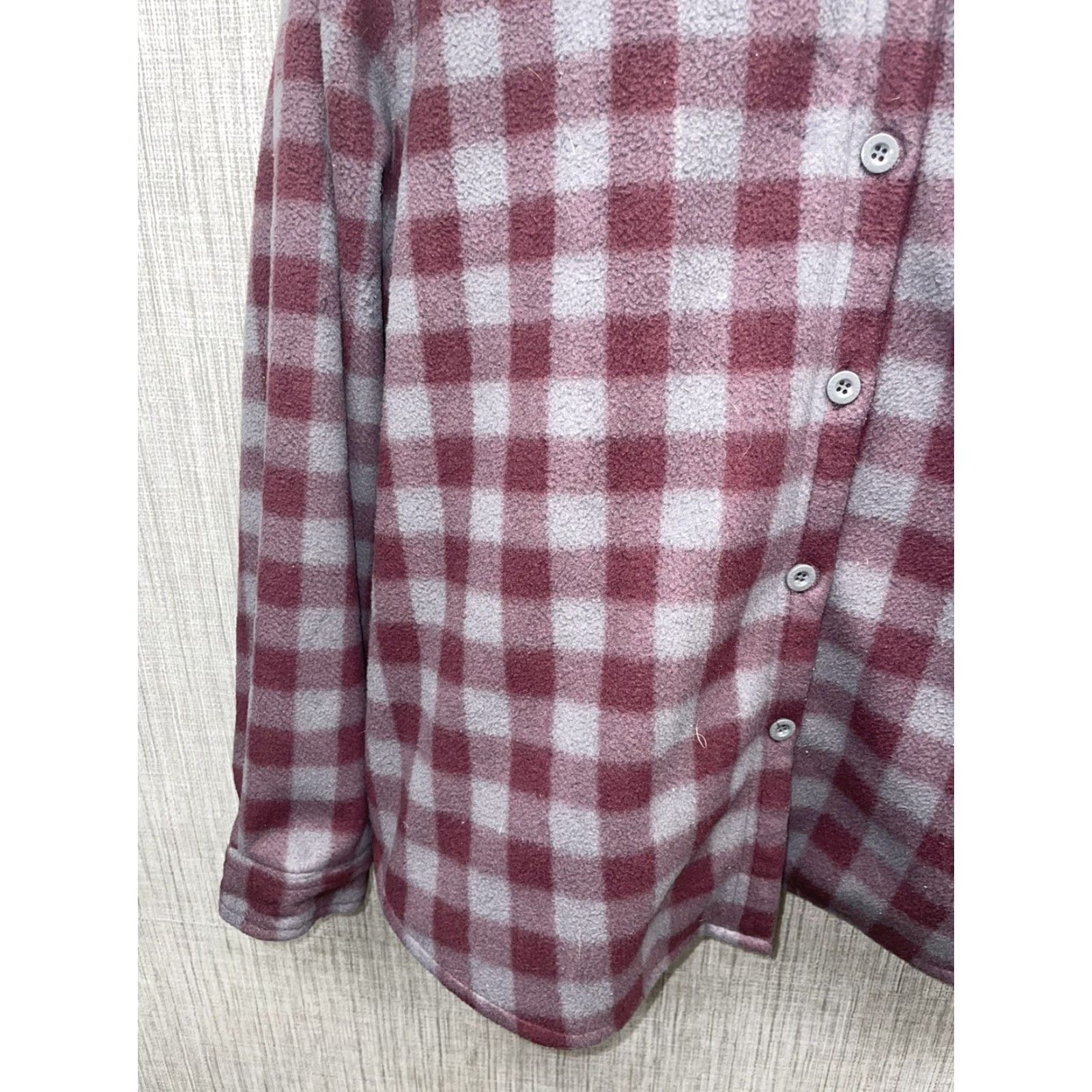 Vintage VINTAGE OutBack Trading Company XL Jacket Women Red Plaid Fleece Button Down Flannel Size XL / US 12-14 / IT 48-50 - 4 Thumbnail