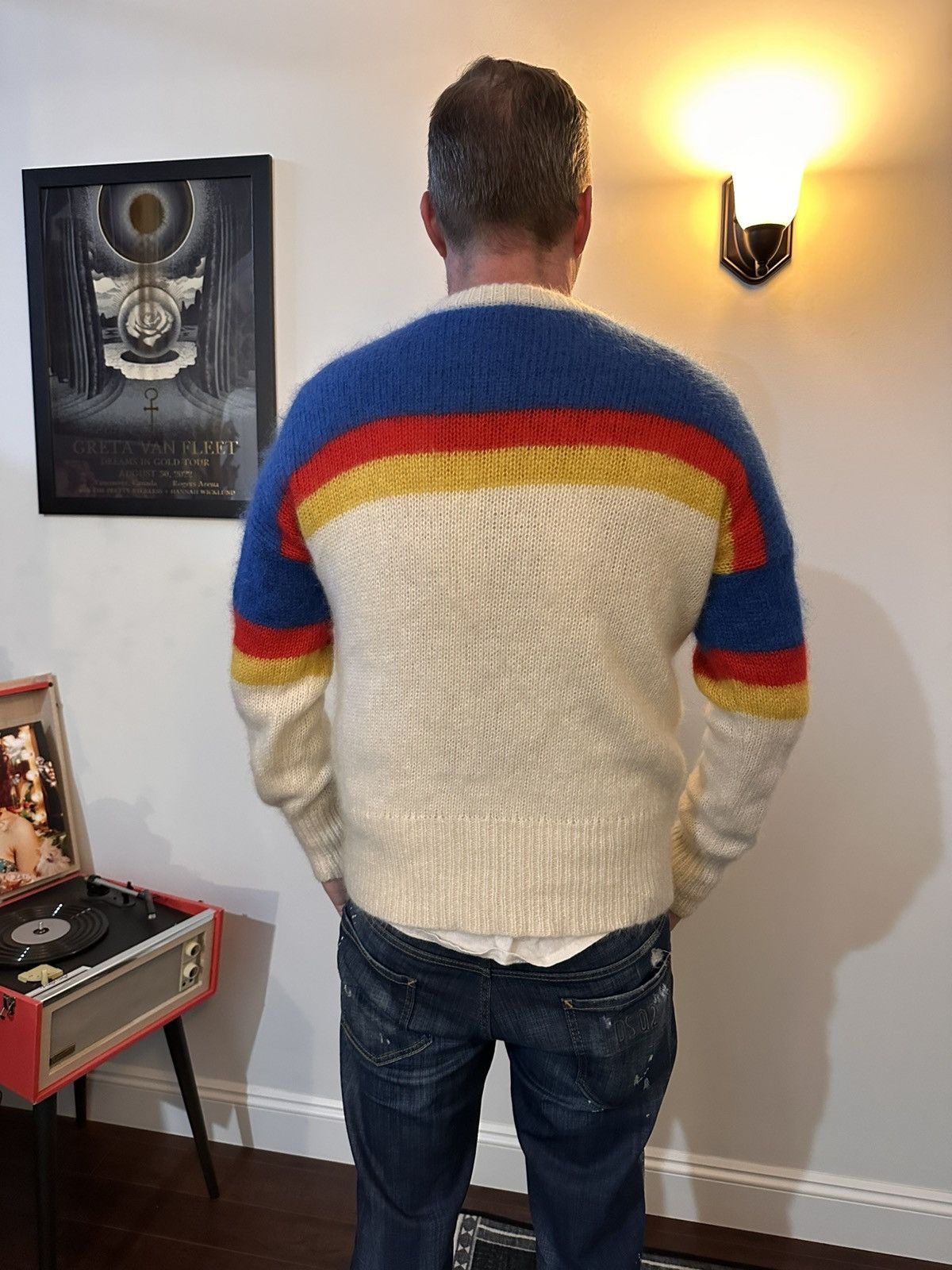 Burberry Burberry Mohair logo knit sweater Size US XL / EU 56 / 4 - 5 Thumbnail