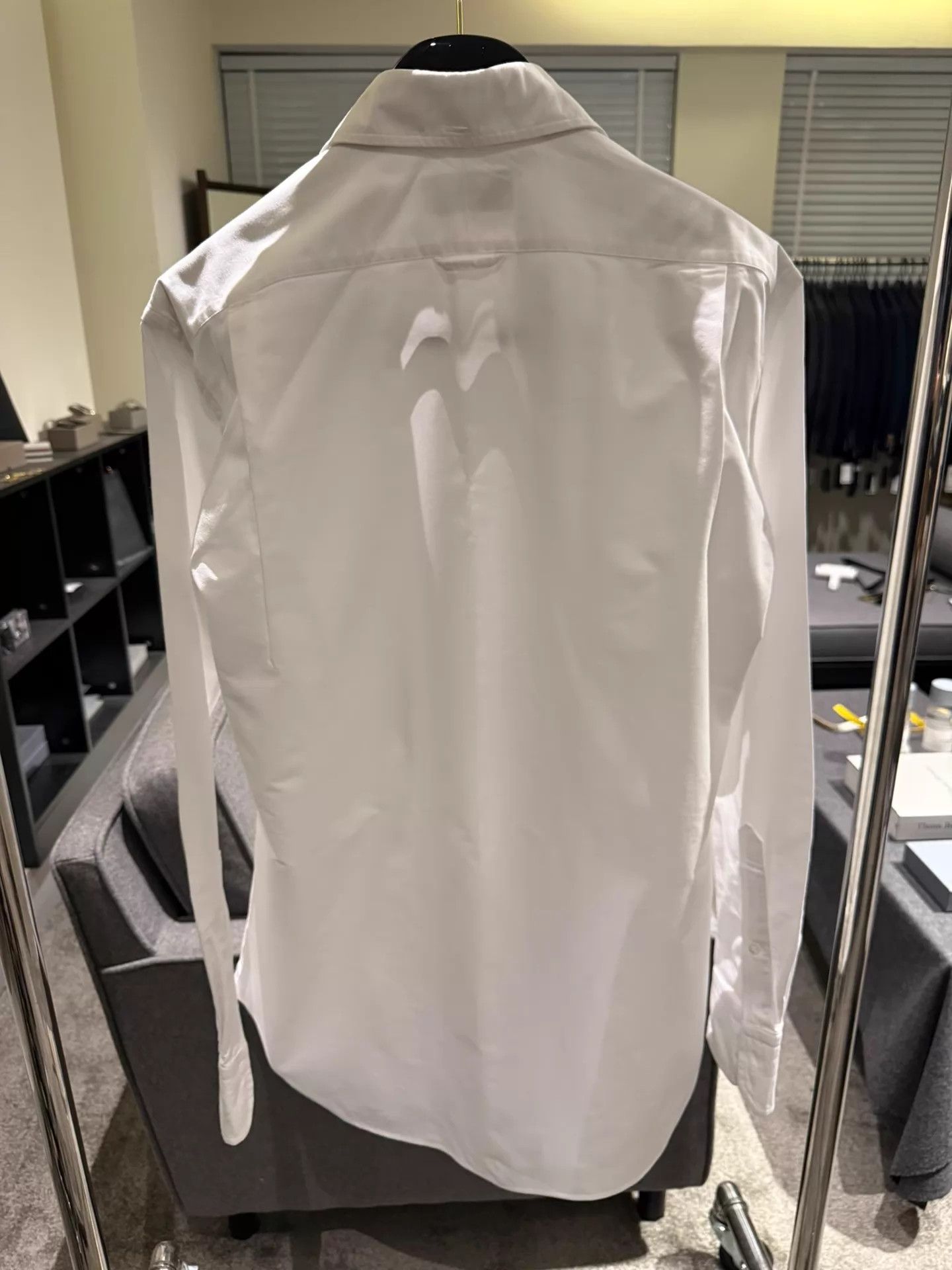 Thom Browne Thom Browne Tricolor Placket White Oxford Shirt Size 4 Size US XL / EU 56 / 4 - 7 Thumbnail