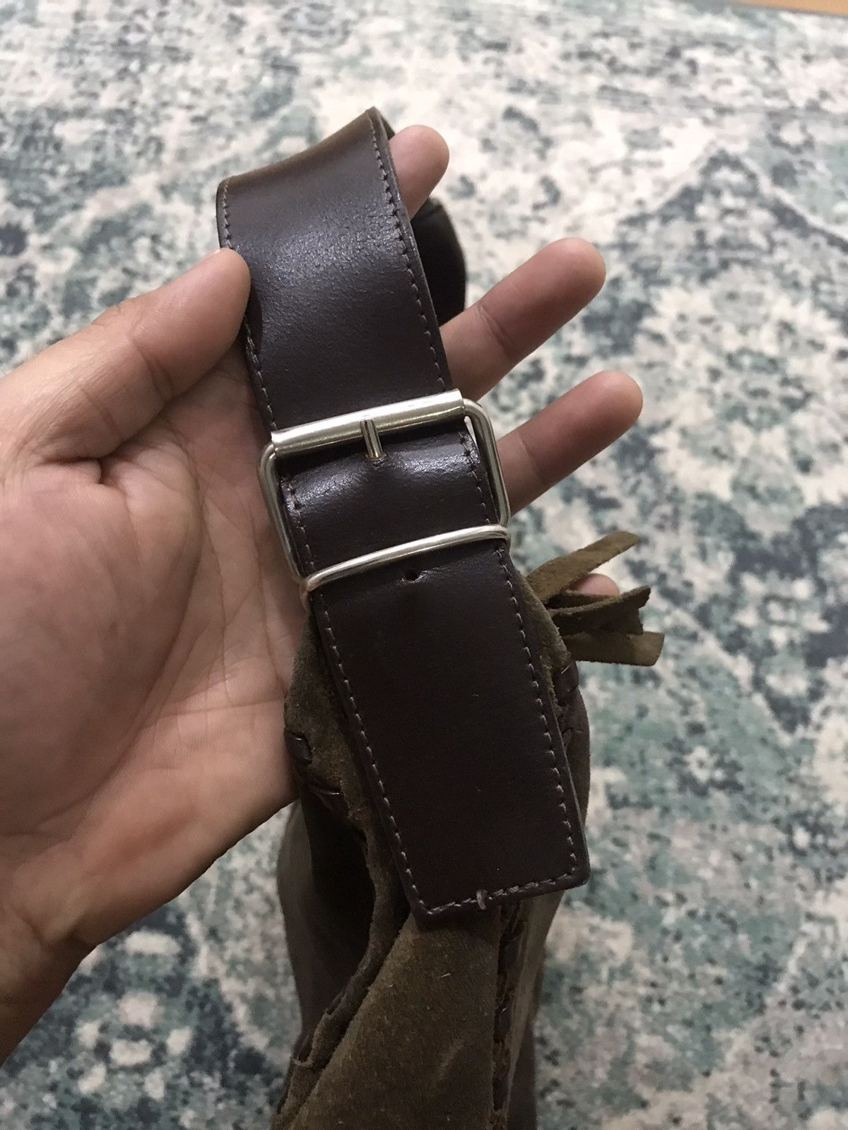 Made In Italy Laura Di Maggio Waxed Leather Handbag