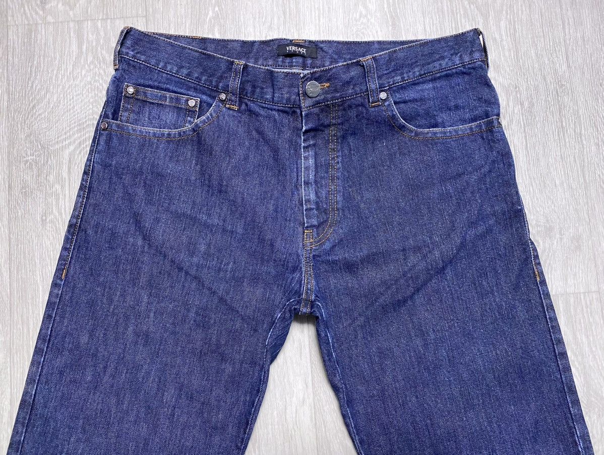 Versace Vintage Gianni Versace Sport Straight Cotton Navy Jean Denim Size US 34 / EU 50 - 11 Thumbnail