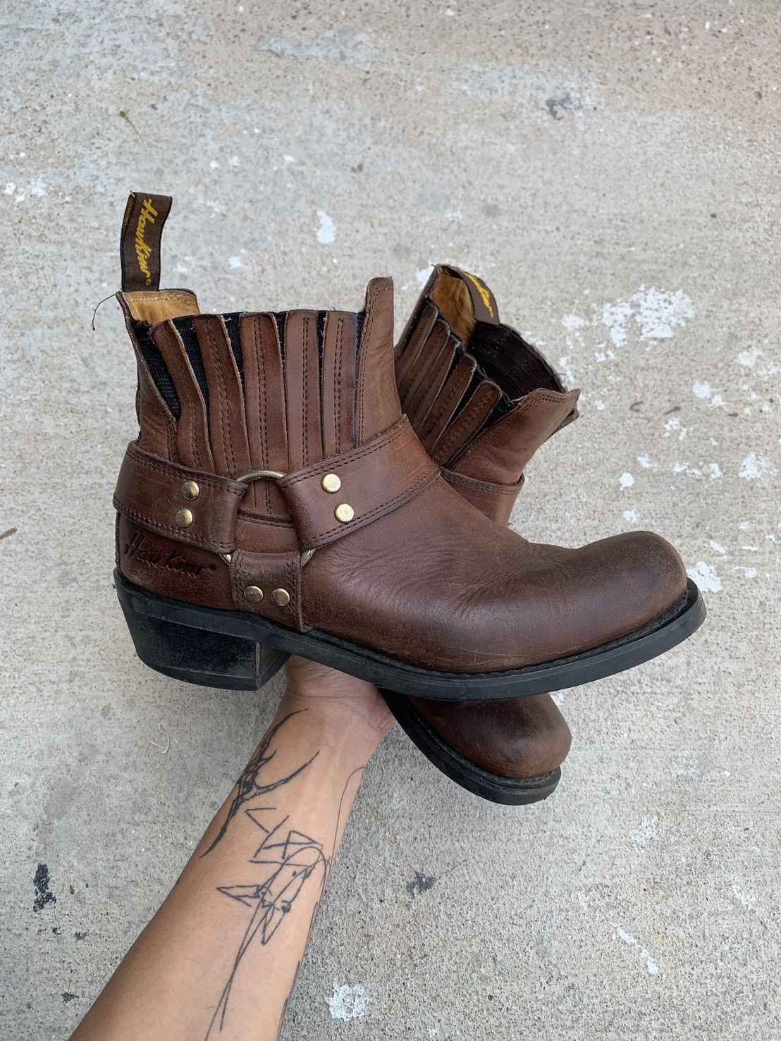 Leather Vintage Hawkins Leather Engineer Boots Size US 9 / EU 42 - 4 Thumbnail