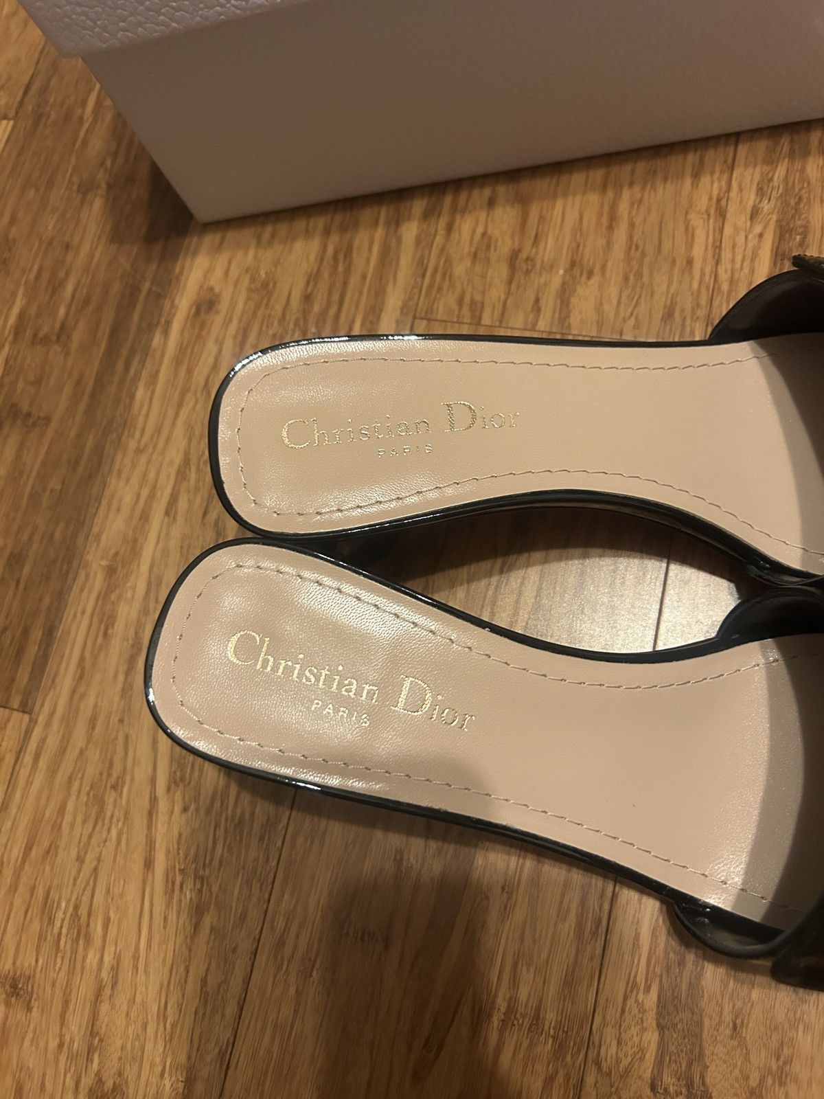 Dior Dior C'EST DIOR HEELED SLIDE Black Patent Calfskin Size US 9 / IT 39 - 7 Thumbnail