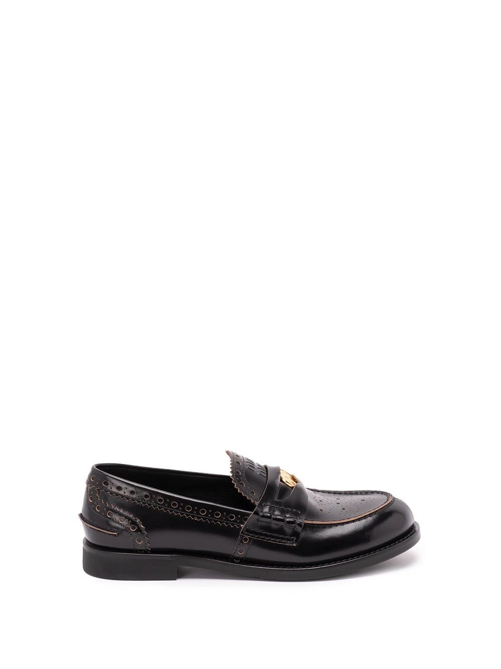 MIUMIU レザー　ローファー　Loafers PRADA MIUMIU レザー ローファー Loafers PRADA MIUMIU レザー