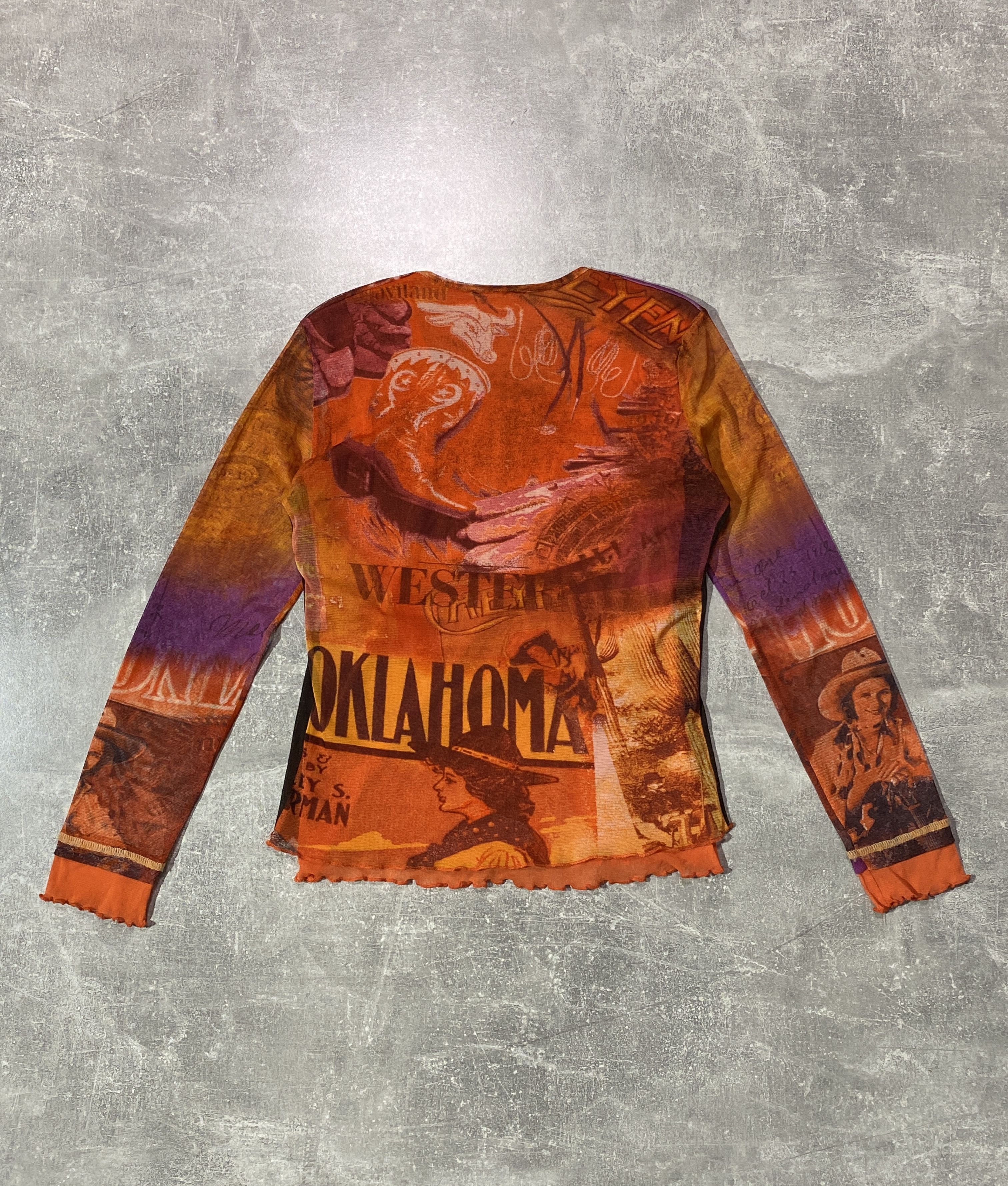 Vintage Vintage 90s Mesh Printed Western Oklahoma Opium Tee Size M / US 6-8 / IT 42-44 - 2 Thumbnail
