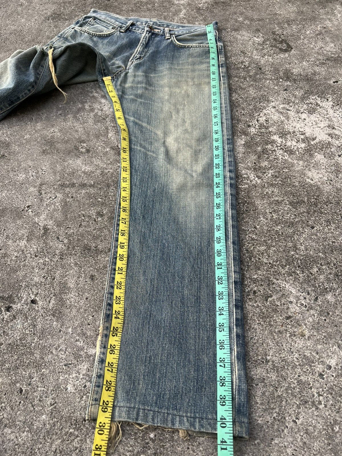 Edwin Vintage Edwin 505x Selvedge Distressed Mud Wash Jean Size US 30 / EU 46 - 6 Thumbnail