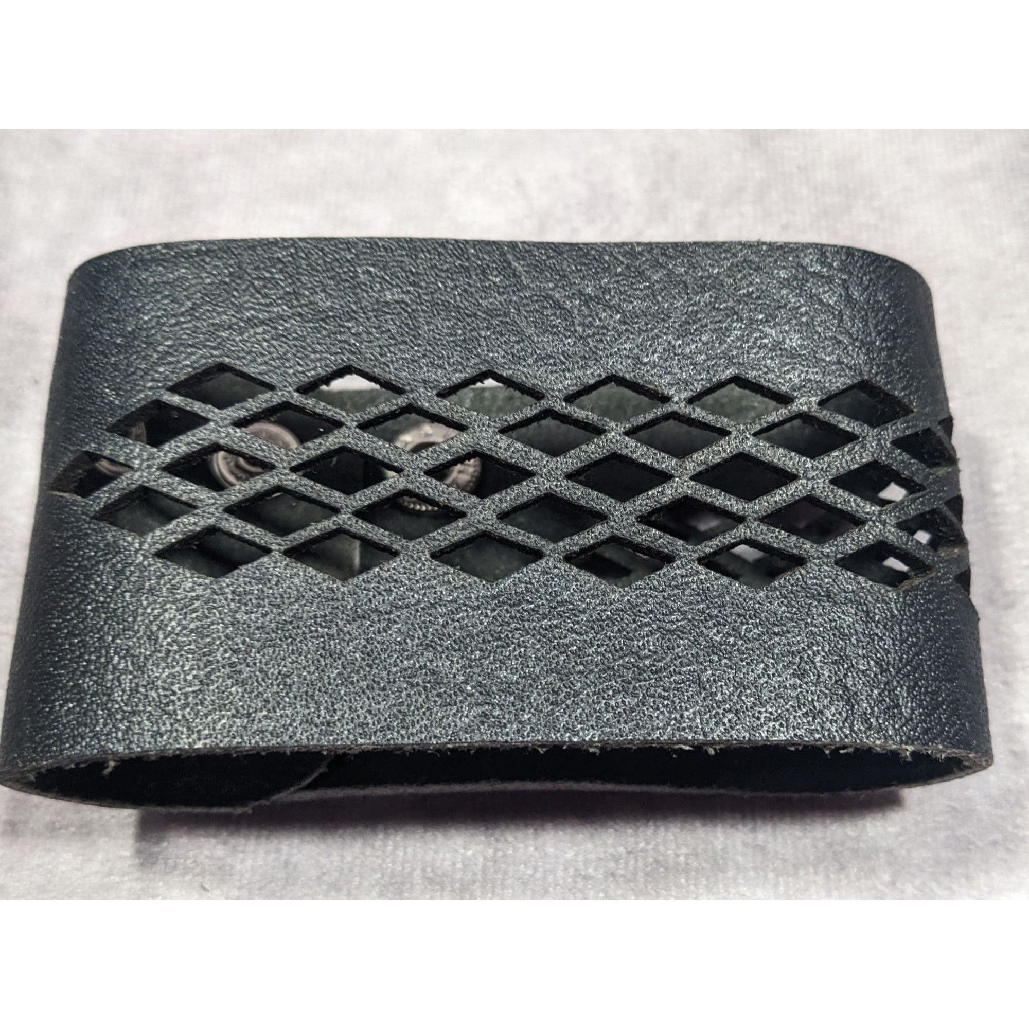 Other Gothic Black Faux Leather Lattice Cutout Bracelet Size ONE SIZE - 8 Thumbnail