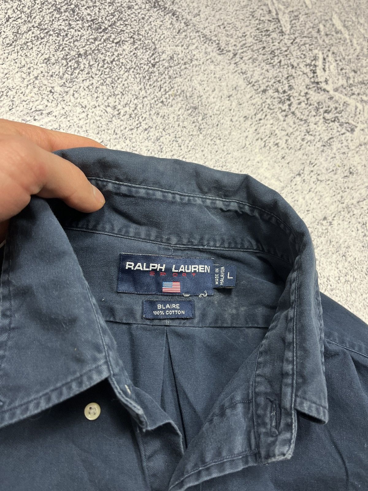 Polo Ralph Lauren × Ralph Lauren × Vintage Polo Sport Ralph Lauren USA Flag Longlseeve Shirt Button Up Size US L / EU 52-54 / 3 - 12 Thumbnail
