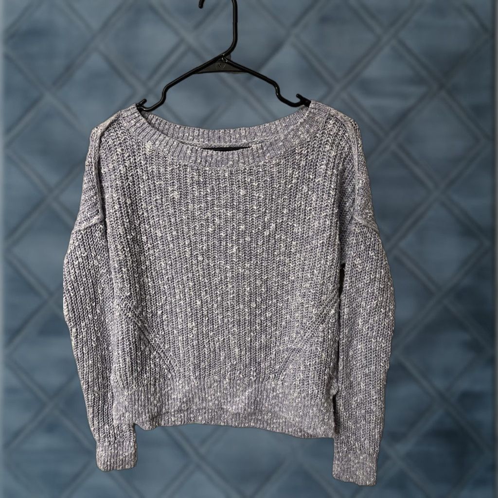 Abercrombie & Fitch Abercrombie & Fitch Sweatshirt Womens Small Blue Pullover Crew Neck Cotton Blend Knit Long Sleeve Casual Pullover Blue 90s? Size S / US 4 / IT 40 - 1 Thumbnail