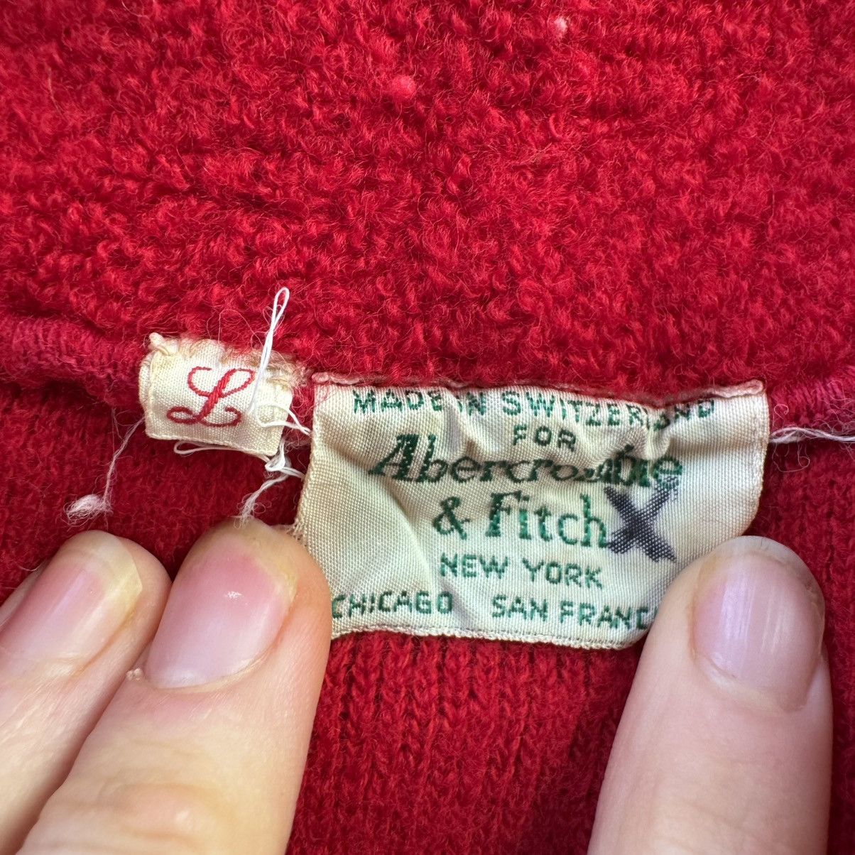 Abercrombie & Fitch Vintage 1950s Abercrombie & Fitch Johnny Collar Sweater Size US L / EU 52-54 / 3 - 5 Thumbnail