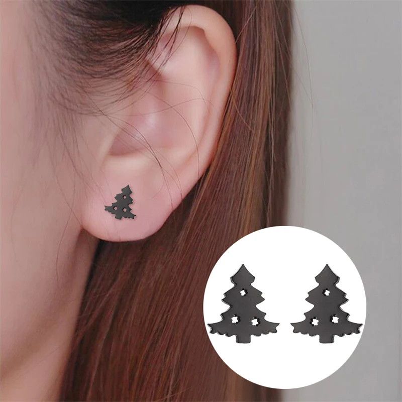 Jewelry Christmas Tree Stud Earrings Charm Earring Gift Size ONE SIZE - 2 Thumbnail