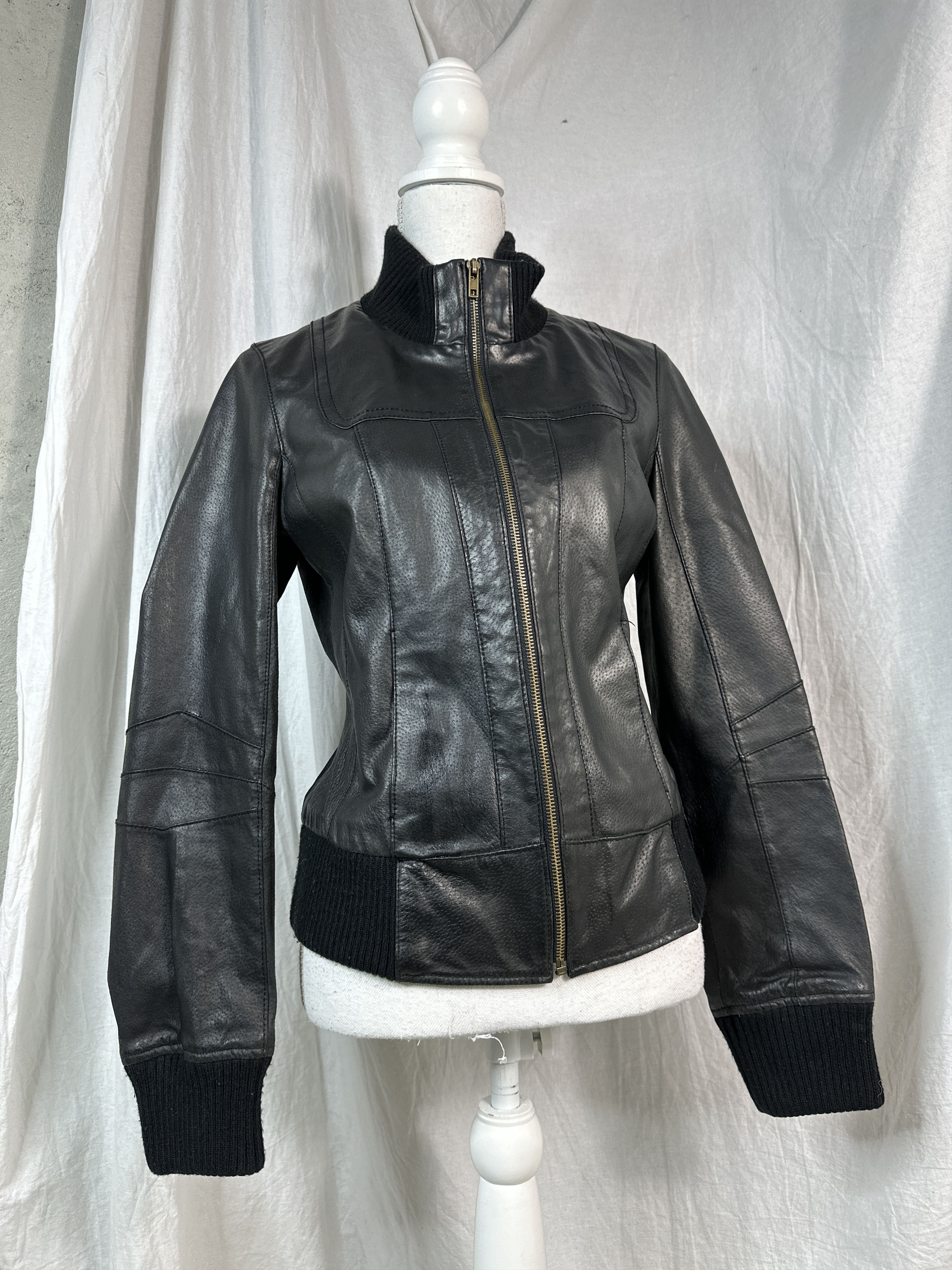 Vintage Vintage Moto Leather Jacket Size M / US 6-8 / IT 42-44 - 4 Thumbnail